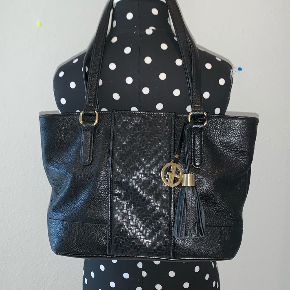 Giani Bernini Black Textured Tote